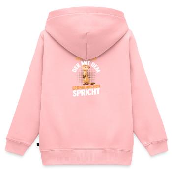 Erdmännchen - Kinder Premium Organic Zip Hoodie - Rosa - Hinten - AI Model Kid Female (0cm)