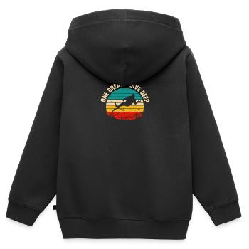 Plongée, Apnée Plongée, Apnée No Limit Apnée Apnée - Sweat Premium à capuche zippé enfant bio - noir - Dos - AI Model Kid Male (0cm)