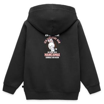 Ich Furze Nicht Kaninchen Hase - Kinder Premium Organic Zip Hoodie - Schwarz - Hinten - AI Model Kid Male (0cm)