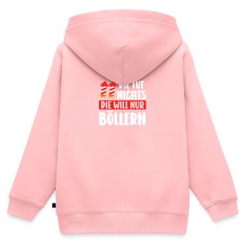 Neujahr Feuerwerk Silvester - Kinder Premium Organic Zip Hoodie - Rosa - Hinten - AI Model Kid Female (0cm)