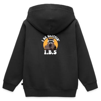 Sensibilisation au SCI raton laveur Je suis une blague sur les toilettes de Shittin - Sweat Premium à capuche zippé enfant bio - noir - Dos - AI Model Kid Male (0cm)