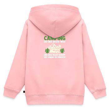 Camping-car Camping-car Camping Camping - Sweat Premium à capuche zippé enfant bio - rose - Dos - AI Model Kid Female (0cm)