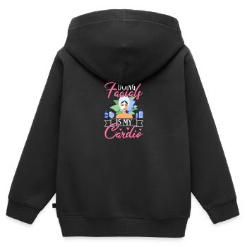 Skincare Esthetician Skin - Kinder Premium Organic Zip Hoodie - Schwarz - Hinten - AI Model Kid Male (0cm)
