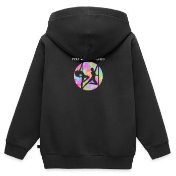 Danseur De Pole Dance, Pole Dance, Pole Dance - Sweat Premium à capuche zippé enfant bio - noir - Dos - AI Model Kid Male (0cm)