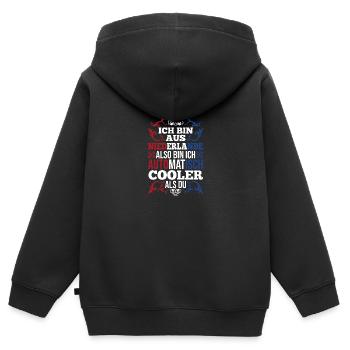 Pays-Bas Pays-Bas Pays-Bas - Sweat Premium à capuche zippé enfant bio - noir - Dos - AI Model Kid Male (0cm)