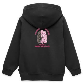 Blumen In Den Dunkelsten Teilen Von Ihnen! - Kinder Premium Organic Zip Hoodie - Schwarz - Hinten - AI Model Kid Male (0cm)