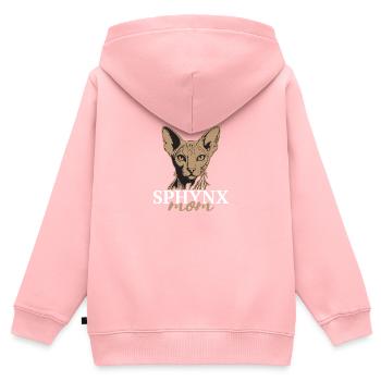 Sphynx Katzen Mama, Katzenliebhaber Nacktkatze - Kinder Premium Organic Zip Hoodie - Rosa - Hinten - AI Model Kid Female (0cm)