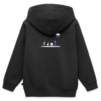 IT Geek, PC Accessories Storage Devices Evolution - Kids Premium Organic Zip-up Hoodie - black - Back - AI Model Kid Male (0cm)