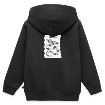 Serpent astucieux pour les amoureux de la nature et les gardiens de terrarium - Sweat Premium à capuche zippé enfant bio - noir - Dos - AI Model Kid Male (0cm)