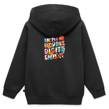 10 Years Old 10th Birthday - Kids Premium Organic Zip-up Hoodie - black - Back - AI Model Kid Male (0cm)