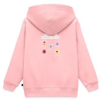 Zellen des Immunsystems - Kinder Premium Organic Zip Hoodie - Rosa - Hinten - AI Model Kid Female (0cm)