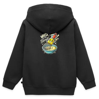 Schneebesen für den Keks - Kinder Premium Organic Zip Hoodie - Schwarz - Hinten - AI Model Kid Male (0cm)