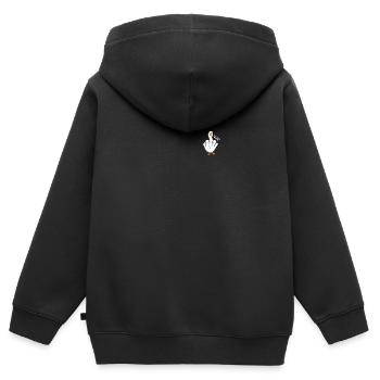 grossier drôle disant « Duck You » Tenue - Sweat Premium à capuche zippé enfant bio - noir - Dos - AI Model Kid Male (0cm)