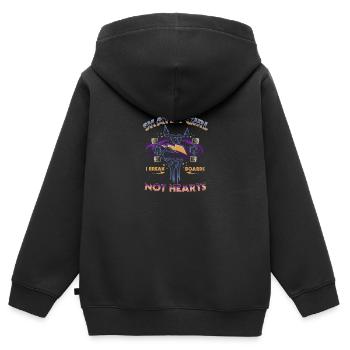Skateboarder Skater Girl Frauen Sk8er Skateboard - Kinder Premium Organic Zip Hoodie - Schwarz - Hinten - AI Model Kid Male (0cm)