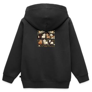 Goat Celebrate Diversity - Kinder Premium Organic Zip Hoodie - Schwarz - Hinten - AI Model Kid Male (0cm)