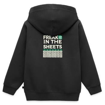 Freak in den Laken - Kinder Premium Organic Zip Hoodie - Schwarz - Hinten - AI Model Kid Male (0cm)