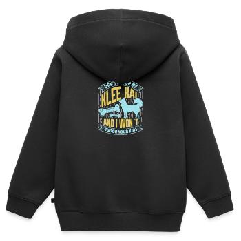 Trèfle d’Alaska Kai - Sweat Premium à capuche zippé enfant bio - noir - Dos - AI Model Kid Male (0cm)