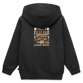 Trèfle d’Alaska Kai - Sweat Premium à capuche zippé enfant bio - noir - Dos - AI Model Kid Male (0cm)