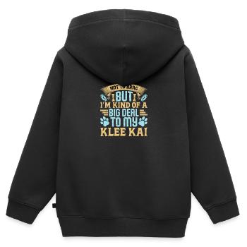 Trèfle d’Alaska Kai - Sweat Premium à capuche zippé enfant bio - noir - Dos - AI Model Kid Male (0cm)