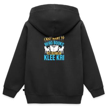 Trèfle d’Alaska Kai - Sweat Premium à capuche zippé enfant bio - noir - Dos - AI Model Kid Male (0cm)