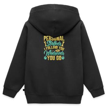 Trèfle d’Alaska Kai - Sweat Premium à capuche zippé enfant bio - noir - Dos - AI Model Kid Male (0cm)