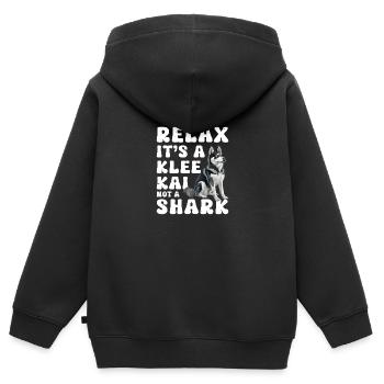 Trèfle d’Alaska Kai - Sweat Premium à capuche zippé enfant bio - noir - Dos - AI Model Kid Male (0cm)