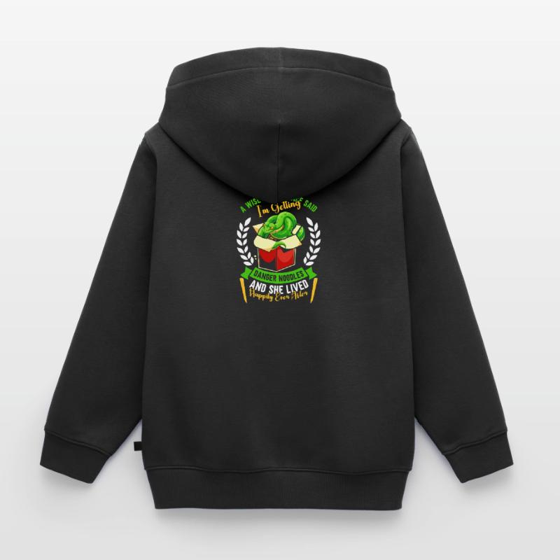 Python arborescent vert Sweat Premium à capuche zippé enfant bio