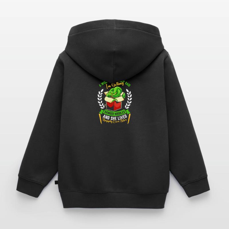 Python arborescent vert Sweat Premium à capuche zippé enfant bio