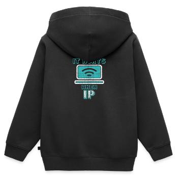 IT Geek, PC Accessories Storage Devices Evolution - Kids Premium Organic Zip-up Hoodie - black - Back - AI Model Kid Male (0cm)