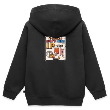 IT Geek, PC Accessories Storage Devices Evolution - Kids Premium Organic Zip-up Hoodie - black - Back - AI Model Kid Male (0cm)