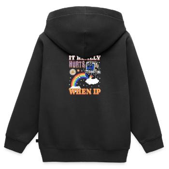 IT Geek, PC Accessories Storage Devices Evolution - Kids Premium Organic Zip-up Hoodie - black - Back - AI Model Kid Male (0cm)