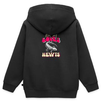 Triton - Sweat Premium à capuche zippé enfant bio - noir - Dos - AI Model Kid Male (0cm)