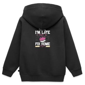 Technologie des cils - Sweat Premium à capuche zippé enfant bio - noir - Dos - AI Model Kid Male (0cm)