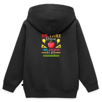 Enseignant d’intervention, Spécialiste de l’intervention - Sweat Premium à capuche zippé enfant bio - noir - Dos - AI Model Kid Male (0cm)