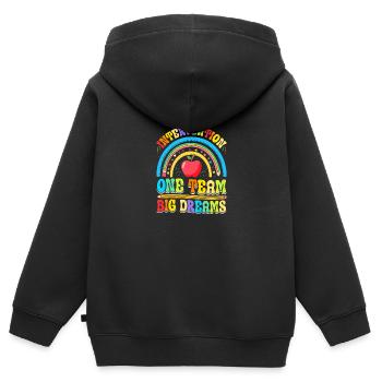 Enseignant d’intervention, Spécialiste de l’intervention - Sweat Premium à capuche zippé enfant bio - noir - Dos - AI Model Kid Male (0cm)