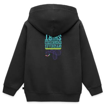 Coasterholic, Parc d’attractions, Champ de foire, Montagnes russes - Sweat Premium à capuche zippé enfant bio - noir - Dos - AI Model Kid Male (0cm)