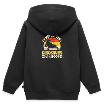 Triton - Sweat Premium à capuche zippé enfant bio - noir - Dos - AI Model Kid Male (0cm)