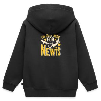Triton - Sweat Premium à capuche zippé enfant bio - noir - Dos - AI Model Kid Male (0cm)