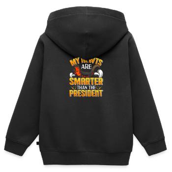 Triton - Sweat Premium à capuche zippé enfant bio - noir - Dos - AI Model Kid Male (0cm)
