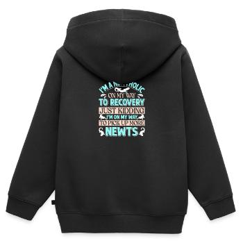 Triton - Sweat Premium à capuche zippé enfant bio - noir - Dos - AI Model Kid Male (0cm)