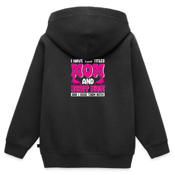 Triton - Sweat Premium à capuche zippé enfant bio - noir - Dos - AI Model Kid Male (0cm)