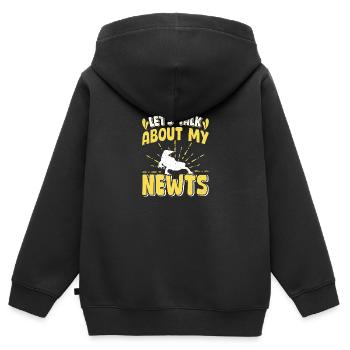 Triton - Sweat Premium à capuche zippé enfant bio - noir - Dos - AI Model Kid Male (0cm)