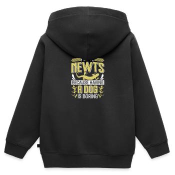 Triton - Sweat Premium à capuche zippé enfant bio - noir - Dos - AI Model Kid Male (0cm)