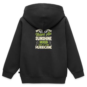 Caregiver Infection Control - Kids Premium Organic Zip-up Hoodie - black - Back - AI Model Kid Male (0cm)