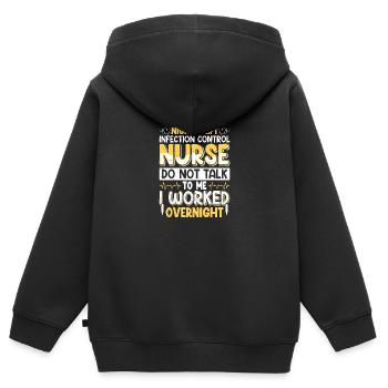 Caregiver Infection Control - Kids Premium Organic Zip-up Hoodie - black - Back - AI Model Kid Male (0cm)