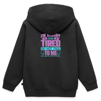 Caregiver Infection Control - Kids Premium Organic Zip-up Hoodie - black - Back - AI Model Kid Male (0cm)
