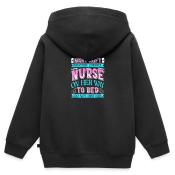 Caregiver Infection Control - Kids Premium Organic Zip-up Hoodie - black - Back - AI Model Kid Male (0cm)
