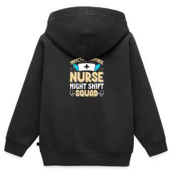 Caregiver Infection Control - Kids Premium Organic Zip-up Hoodie - black - Back - AI Model Kid Male (0cm)
