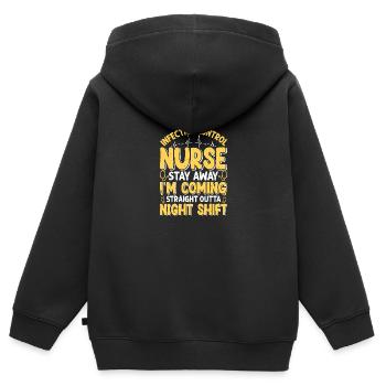 Caregiver Infection Control - Kids Premium Organic Zip-up Hoodie - black - Back - AI Model Kid Male (0cm)