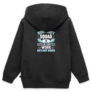 Caregiver Infection Control - Kids Premium Organic Zip-up Hoodie - black - Back - AI Model Kid Male (0cm)
